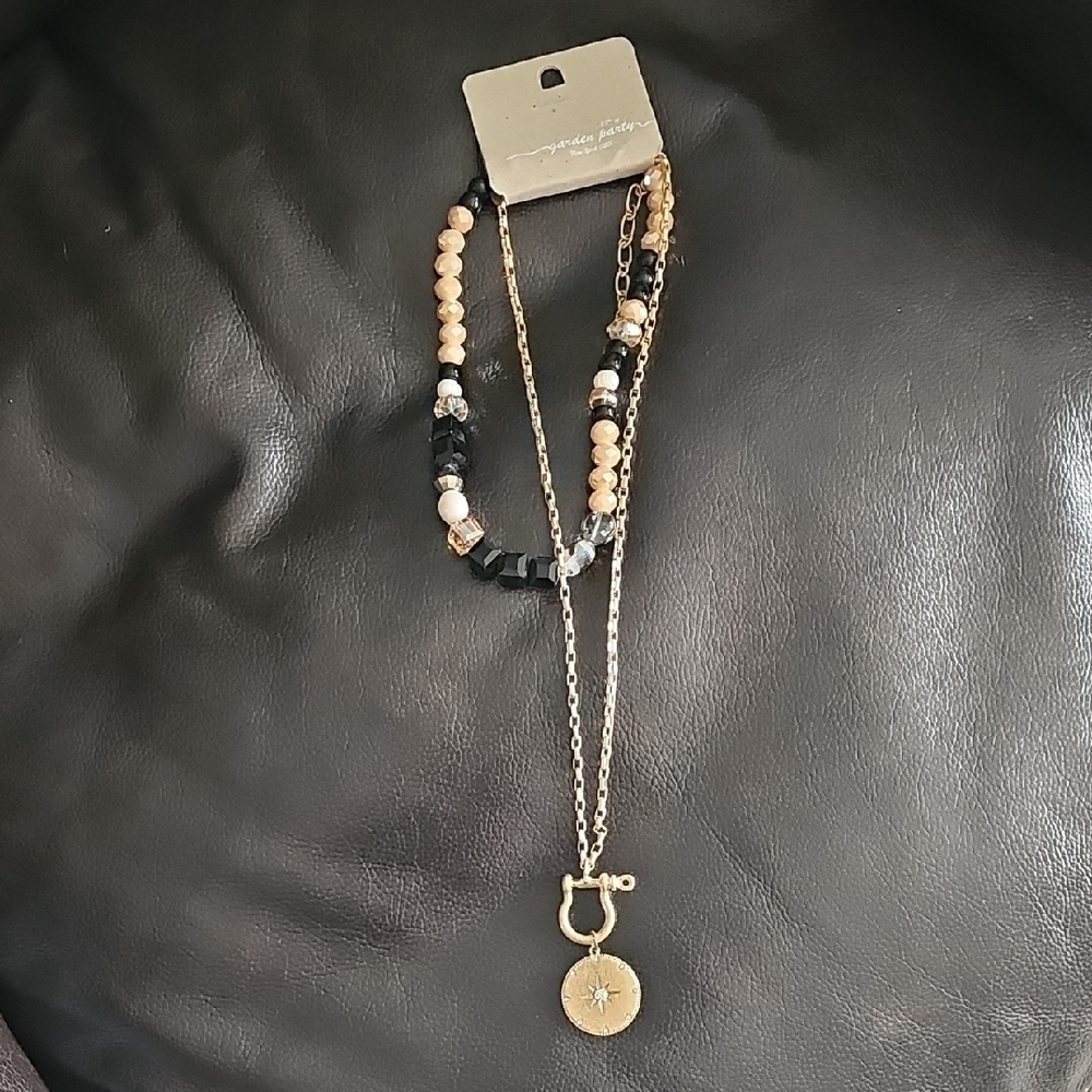 Gold and Black Necklace by Premier Designs